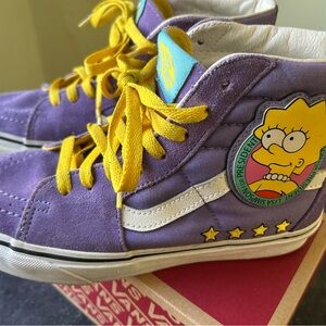 Vans Kids High-Top Sneakers Lisa Simpson for President The Simpsons